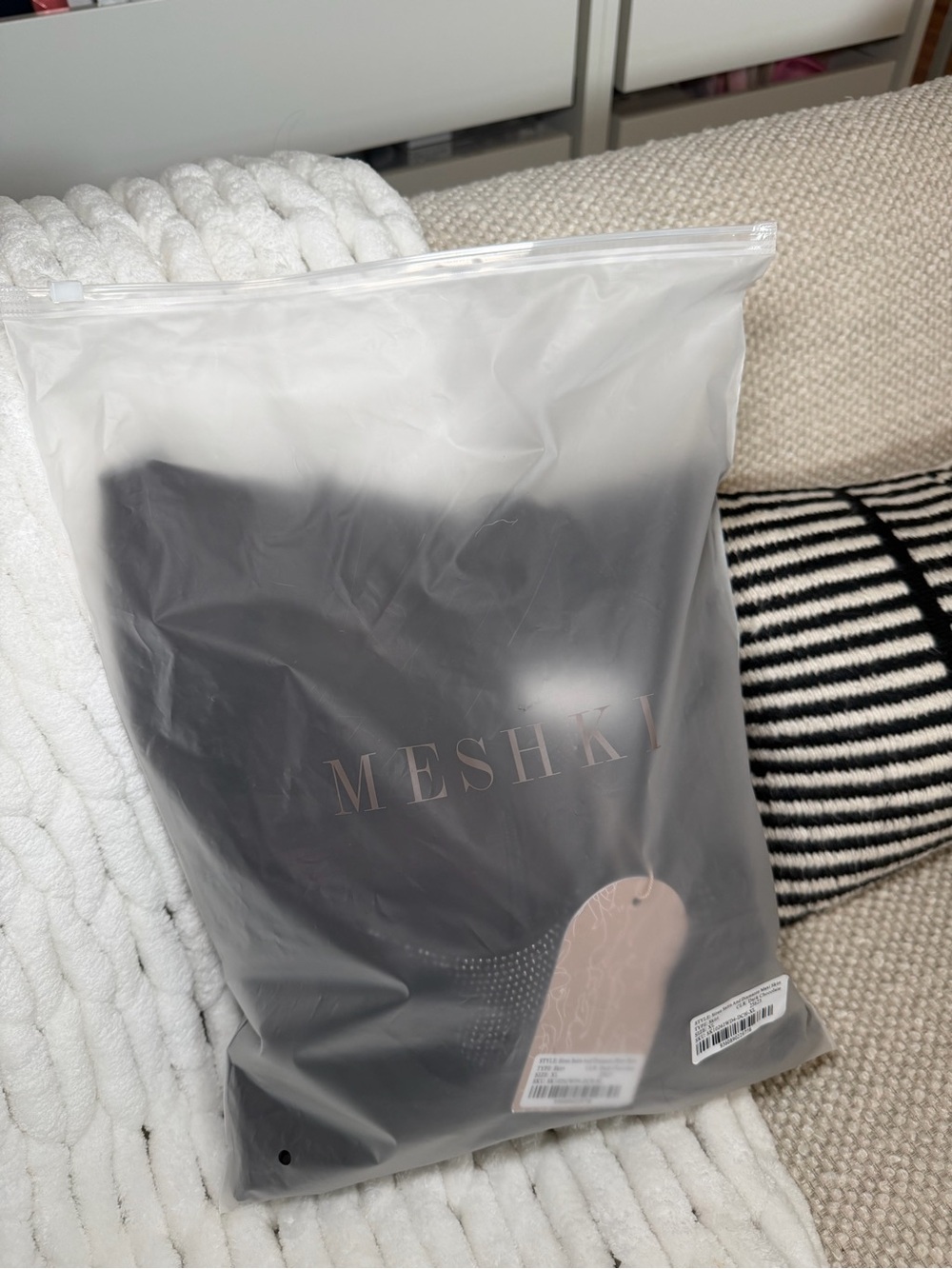 MESHKI - Siren Satin And Diamante Maxi Skirt - Dark Chocolate (skirt only) XL - Picture 9 of 9